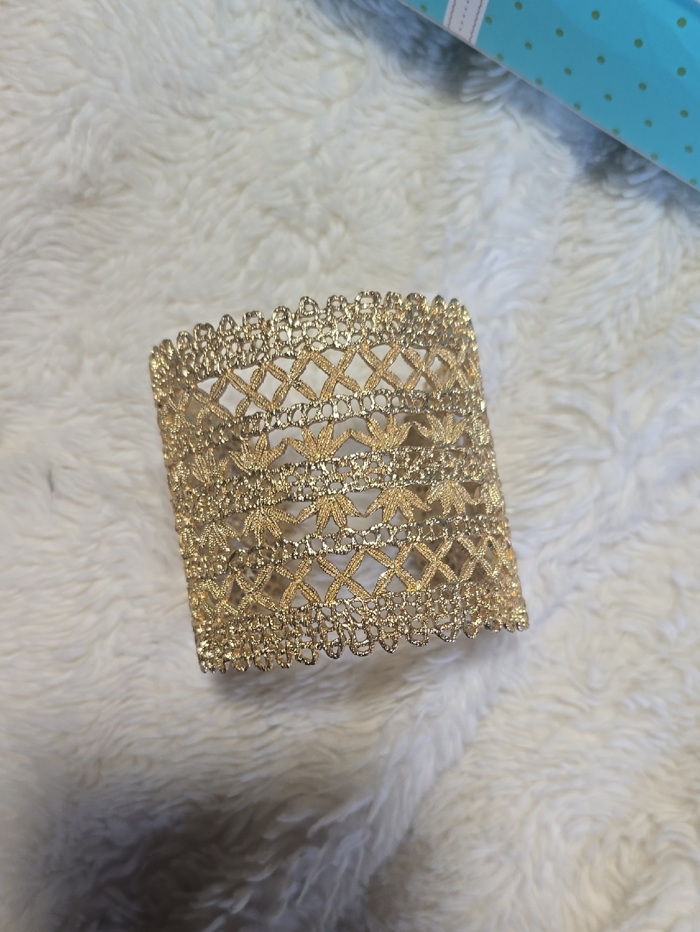 Stella & Dot Alila Gold Lace Cuff